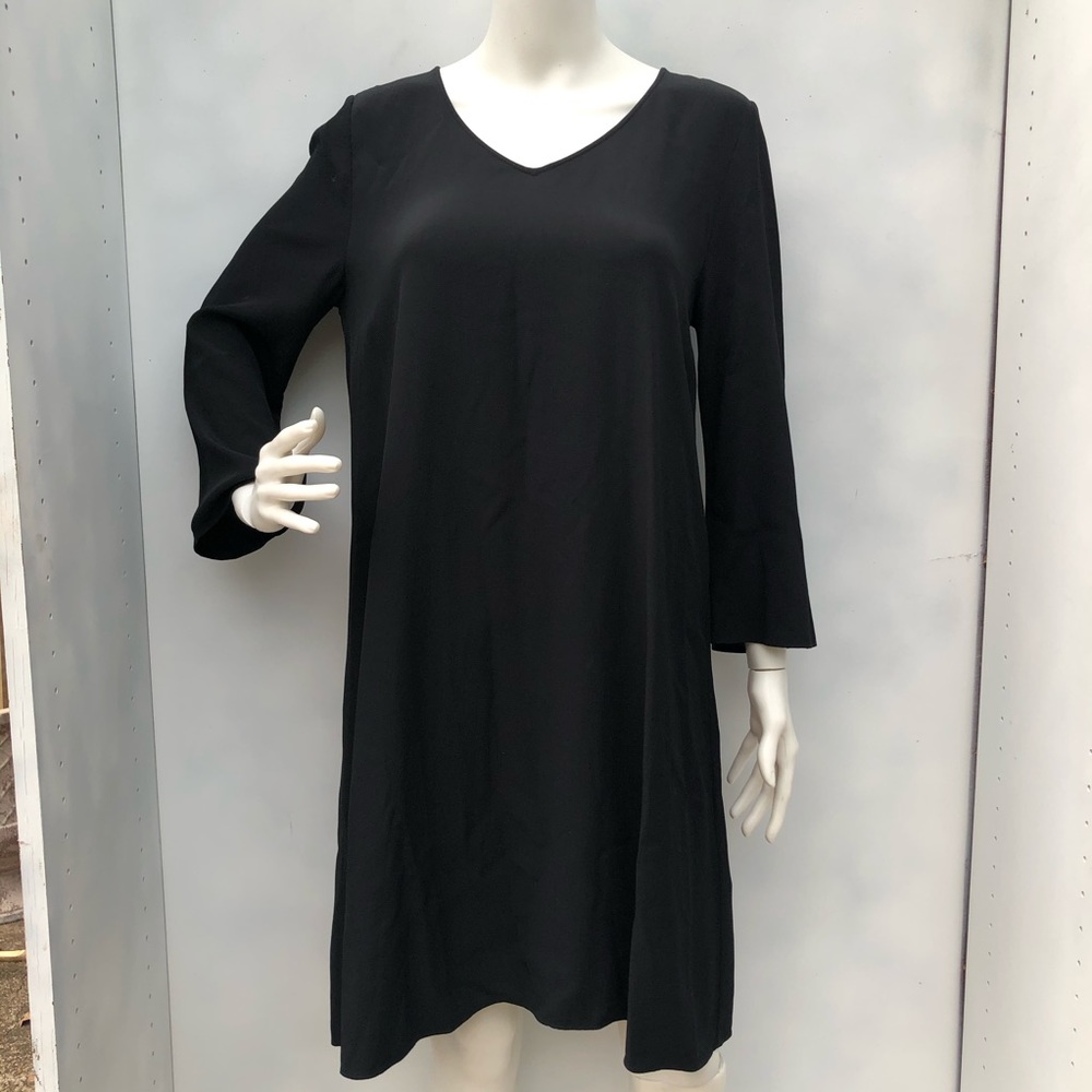 Eileen Fisher Black Shift Dress Size XS